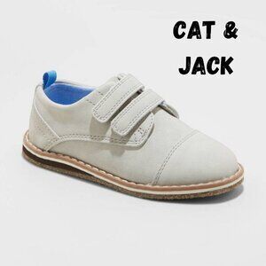 Cat & Jack Gunther Oxfords Dress Shoes Light Gray Easy On Baby Toddler Boys